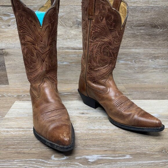 Ariat Heritage Brown Leather Western Boots Women's Size 7 - Picture 6 of 7